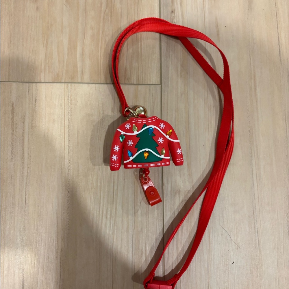 Bath & Body Works Holiday Sweater Hand Sanitizer Holder Lanyard
